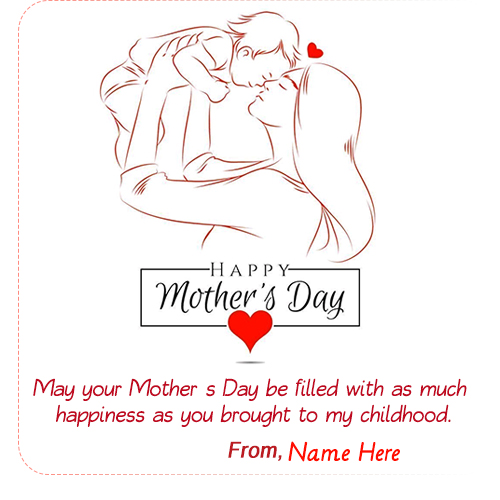 2025 Happy Mother Day Greeting Card With Name